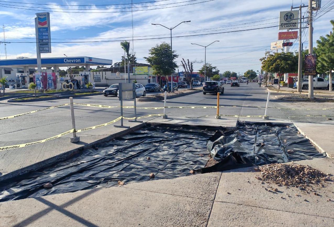 bacheo de calles en los mochis